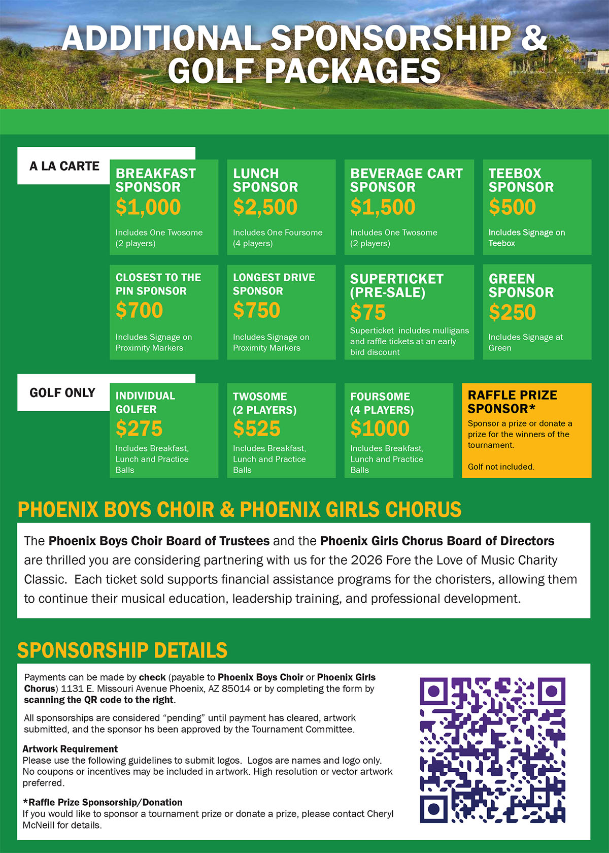 Phoenix Boys Choir Charity Golf Tournament